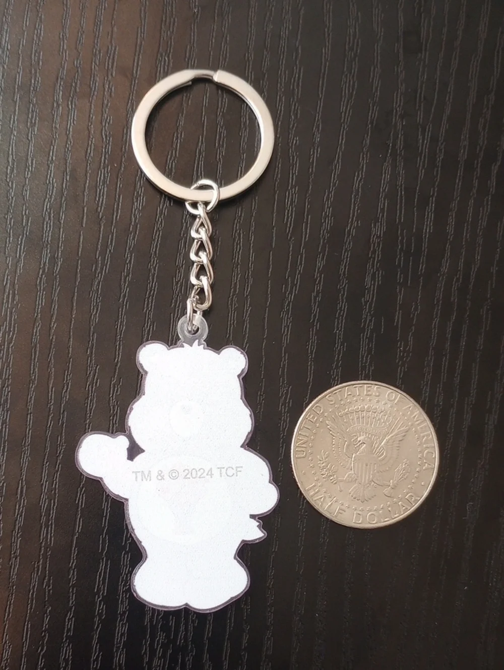 Care Bears Lavender Purple Share Bear Acrylic Keychain Bag Accessory